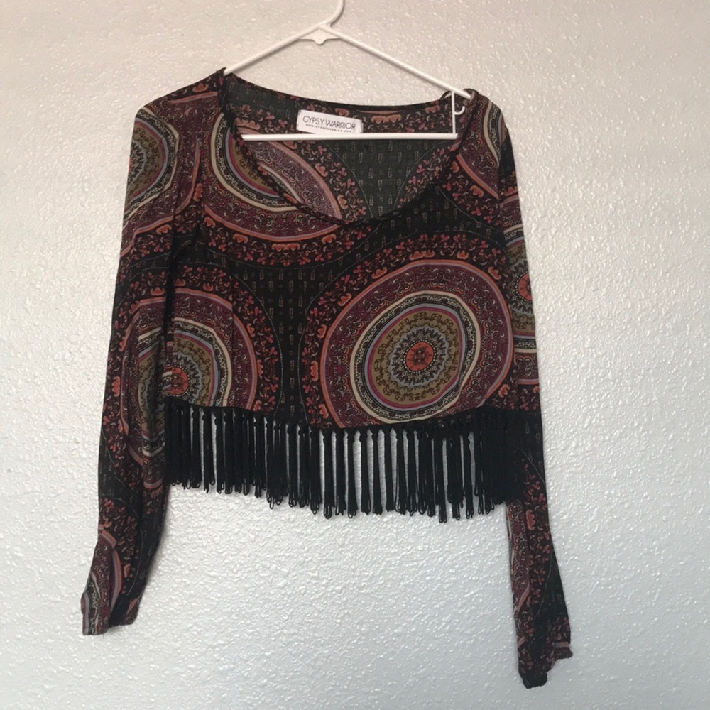 BRAND NEW CROPPED FRINGE TOP